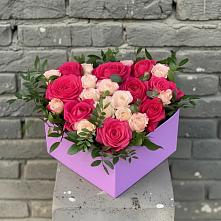 Цветочная композиция из Розы в коробке в Усть-Куте