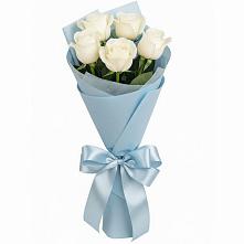 Букет 5 Белых роз Проуд в Усть-Куте