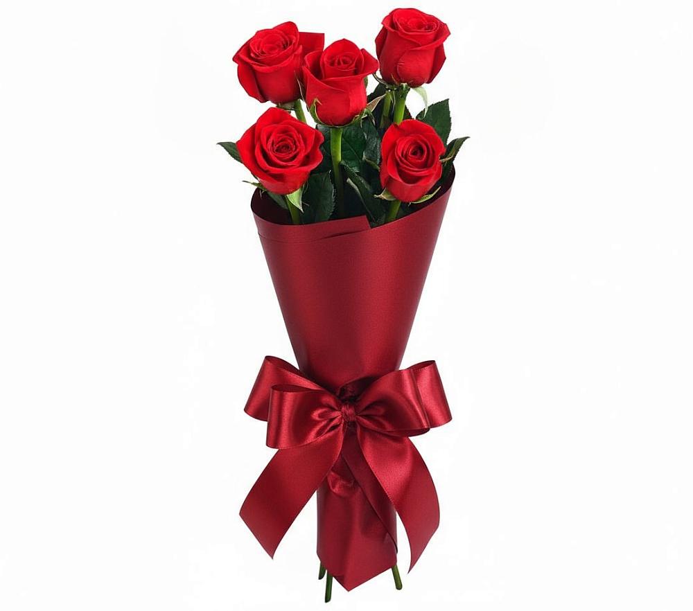 Букет 5 Красных роз Эдлесс Лав в Усть-Куте