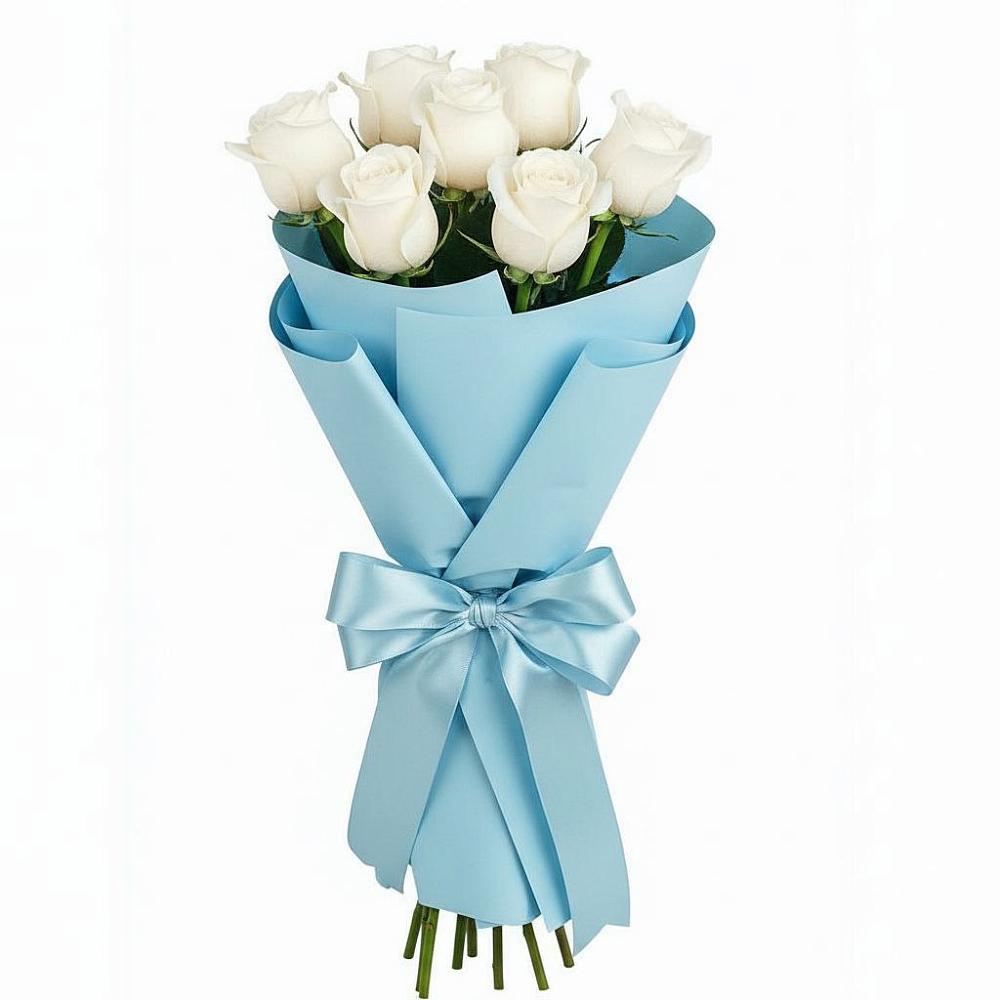 Букет 7 белых роз Проуд в Усть-Куте