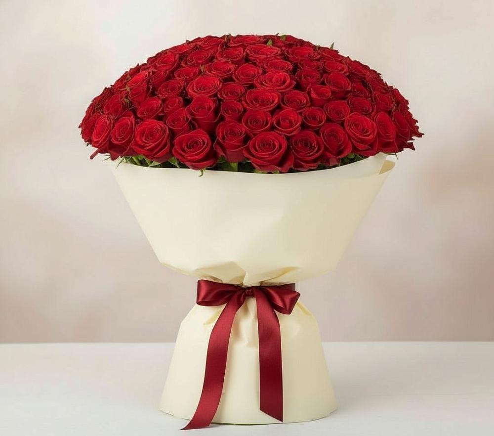 Букет 101 Красная роза Милано в Усть-Куте