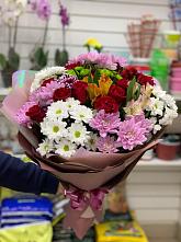 Букет цветов из:  Розы, Хризантемы и Альстромерии #REPLACE_PRED# Усть-Куте