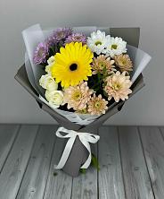 Букет цветов из:  Розы, Герберы и Хризантемы в Усть-Куте