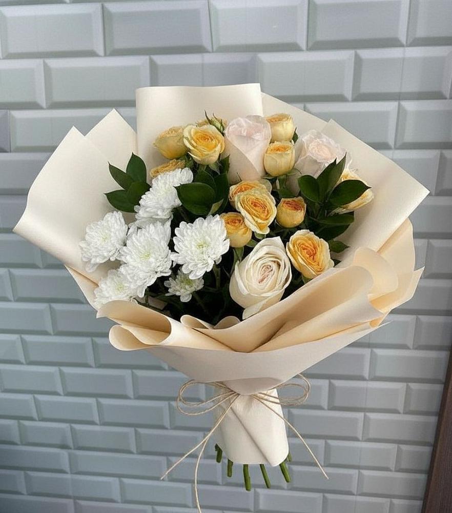 Букет цветов из: Розы и Хризантемы в Усть-Куте