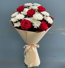 Букет цветов из:  Розы и Хризантемы в Усть-Куте