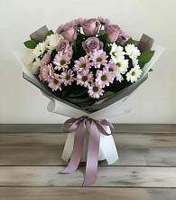 Букет цветов из:  Хризантемы и Розы в Усть-Куте