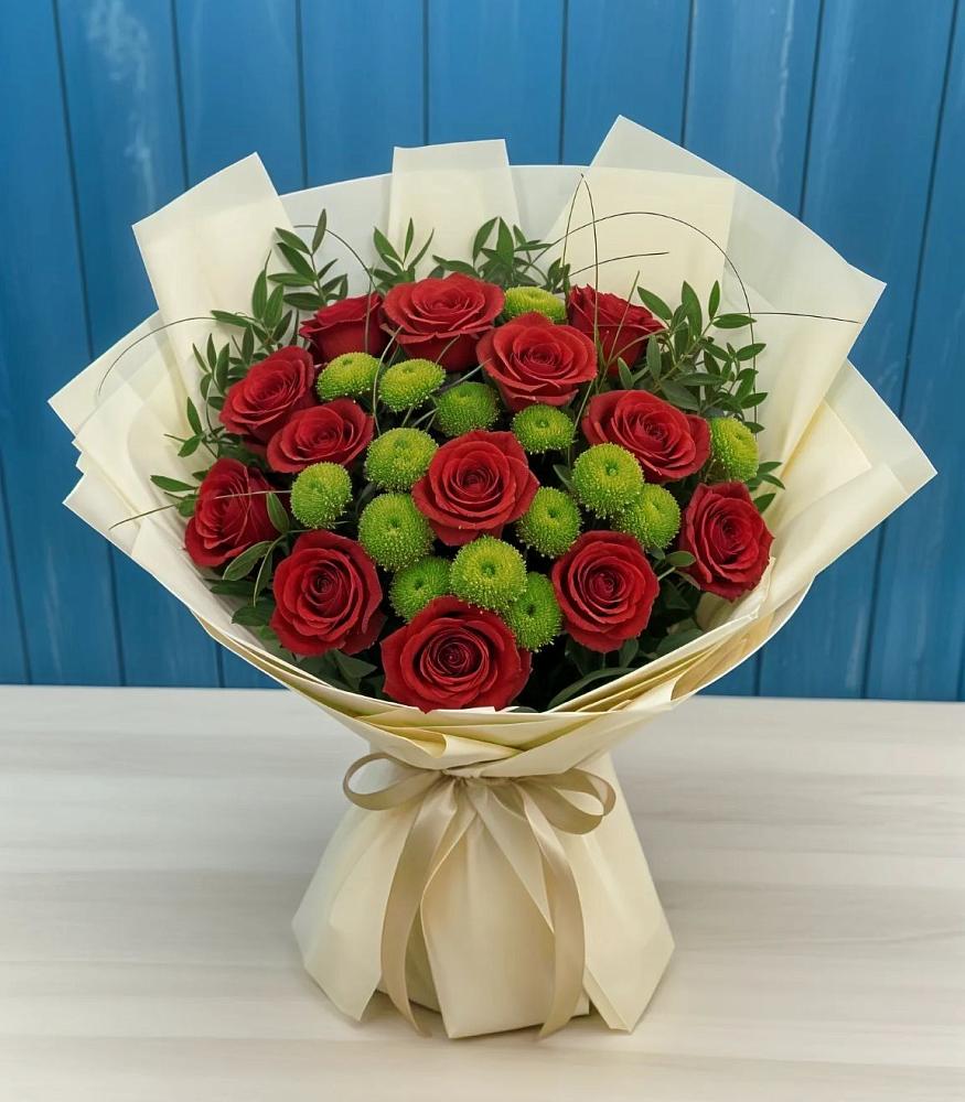 Букет цветов из: Розы и Хризантемы в Усть-Куте