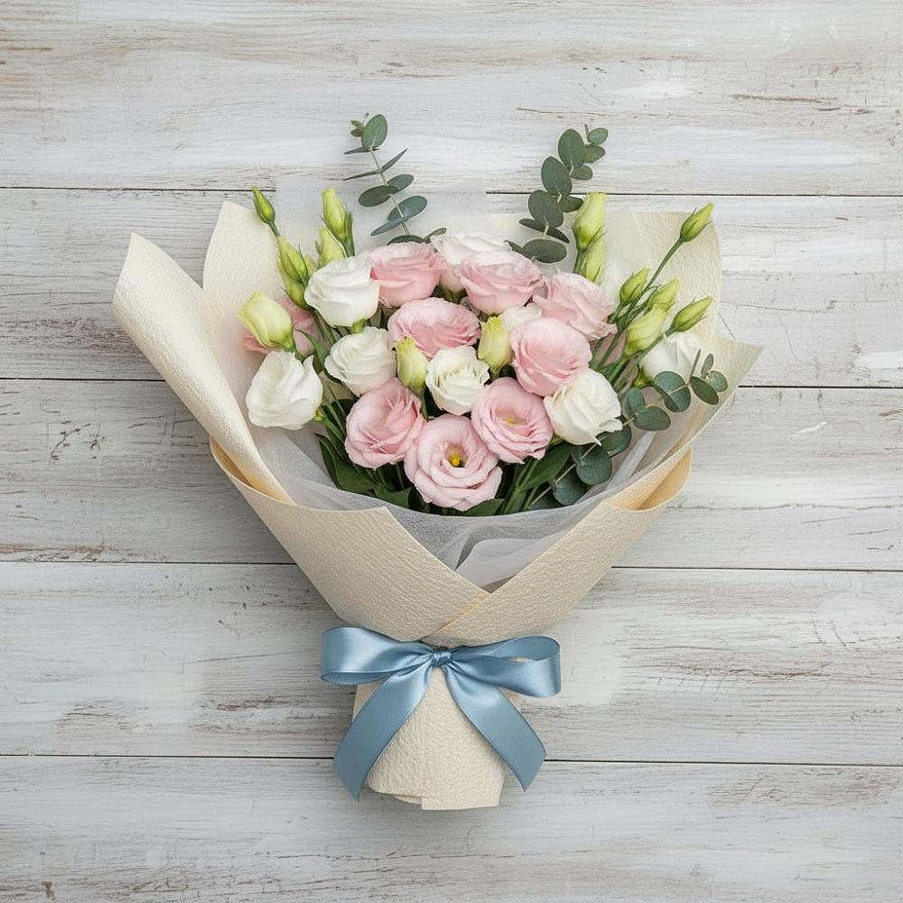 Букет цветов из: Лизиантусы в Усть-Куте